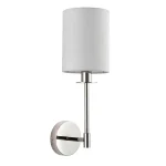 Modern Bright Nickel Fabric Wall Light