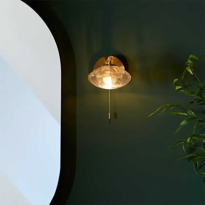 Modern Brushed Gold Bathroom Wall Light