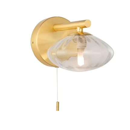 Modern Brushed Gold Bathroom Wall Light