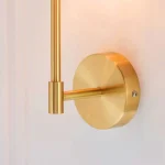 Modern Satin Brass Fabric Wall Light