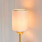 Modern Satin Brass Fabric Wall Light