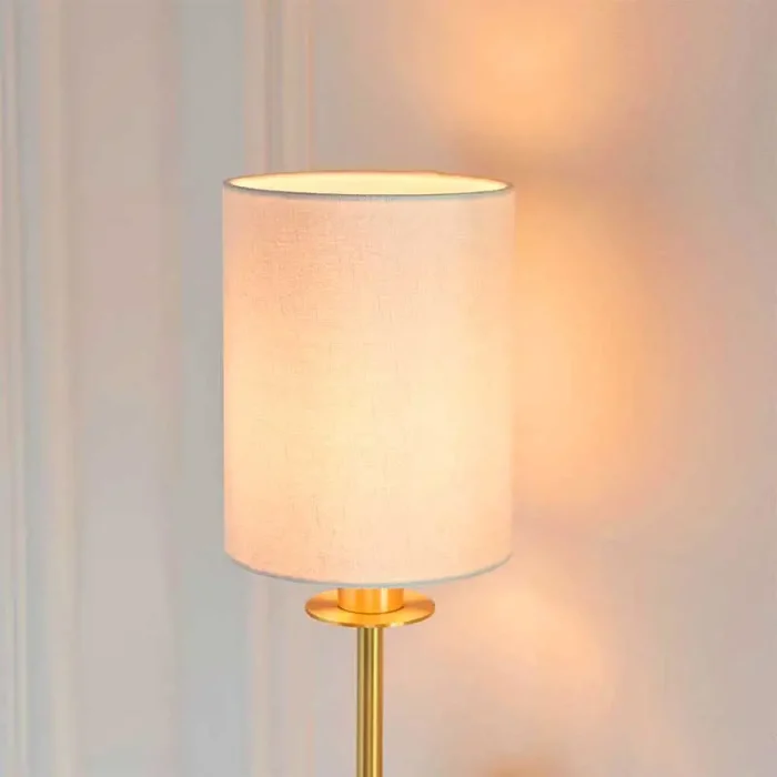 Modern Satin Brass Fabric Wall Light