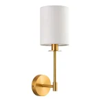 Modern Satin Brass Fabric Wall Light