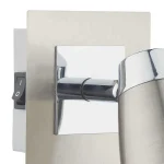 Satin And Polished Chrome Wall Spotlight