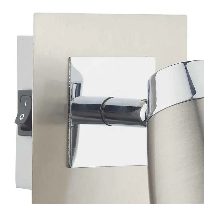 Satin And Polished Chrome Wall Spotlight