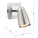 Satin And Polished Chrome Wall Spotlight