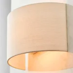 Vintage White Linen Fabric Wall Light