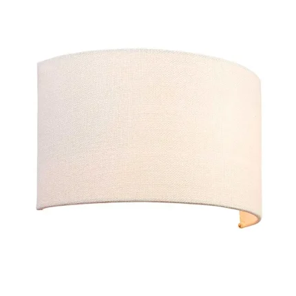 Vintage White Linen Fabric Wall Light