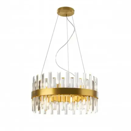 Gold Brushed Metal Large Pendant Light