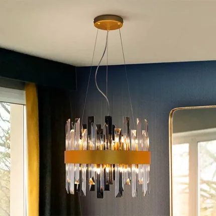 Gold Brushed Metal Pendant Light