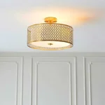 Classic Gold Semi Flush Pendant Light