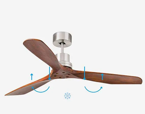 Dark Walnut Ceiling Fan Summer Function 