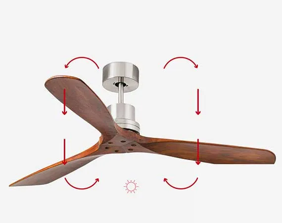 Dark Walnut Ceiling Fan Winter Function