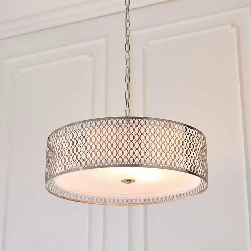 Endon 81969 Cordero 3lt pendant light in satin nickel finish