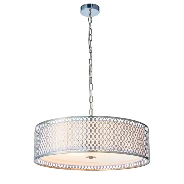 Endon 81969 Cordero 3lt pendant light in satin nickel finish