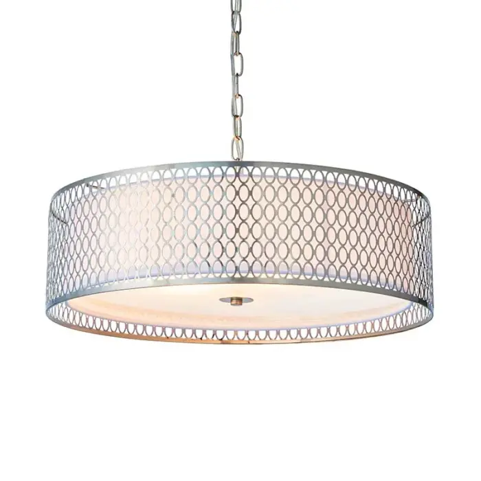 Endon 81969 Cordero 3lt pendant light in satin nickel finish