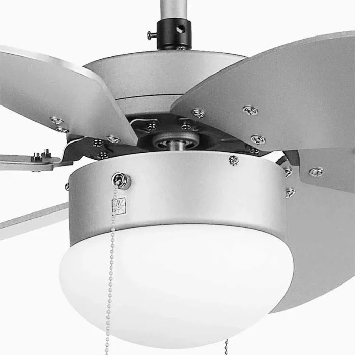 Grey Ceiling Fan With Pull Chain