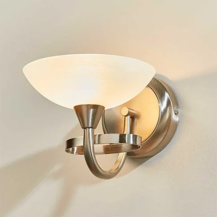 Satin Chrome Effect Wall Light