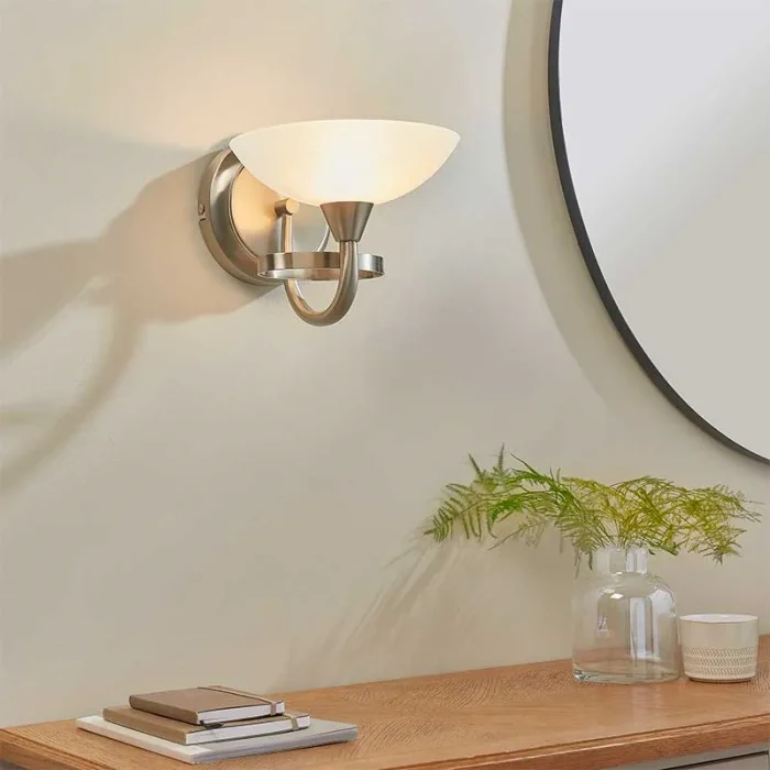 Satin Chrome Effect Wall Light