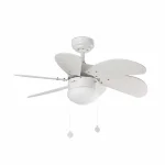 White Ceiling Fan With Pull Chain