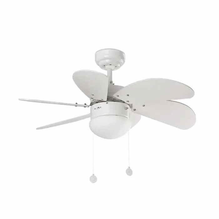 White Ceiling Fan With Pull Chain