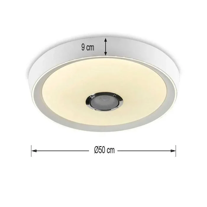 White Ceiling Light With Speaker