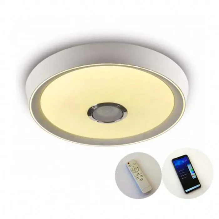 White Ceiling Light With Speaker