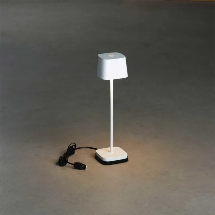 White Square LED Table Lamp