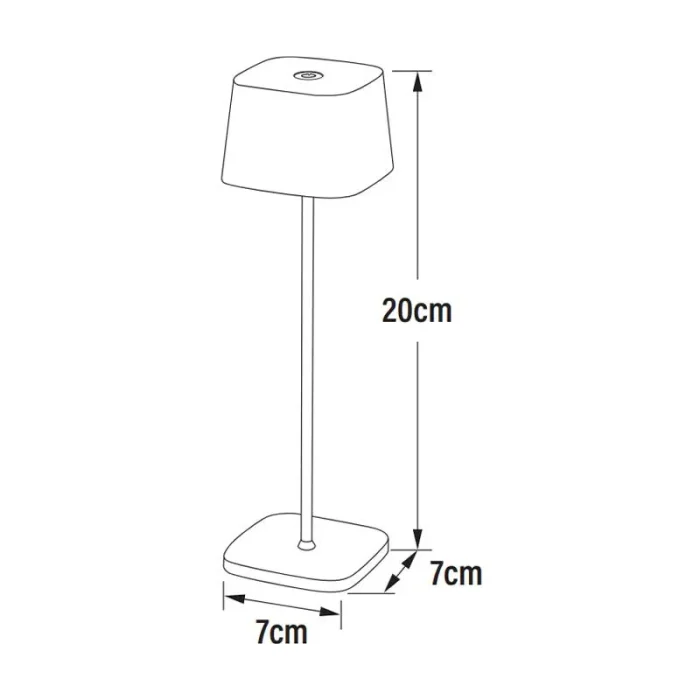 White Square LED Table Lamp