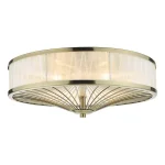 Flush pendant ceiling light in antique brass finish