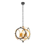 Pendant light in decorative circle frame design