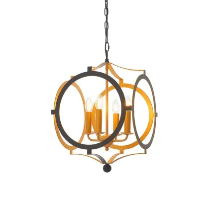 Pendant light in decorative circle frame design