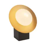 Gold & Black Dish Table Lamp