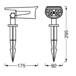 Outdoor Wall & Spike Solar Light