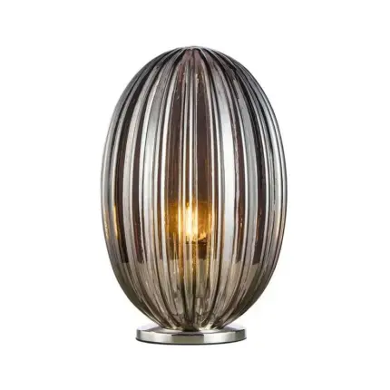 Smoke Glass Shade Table Lamp