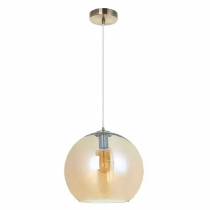 Amber Globe Large Single Pendant Light