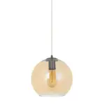 Amber globe medium single pendant light for kitchen island, dining room or living room