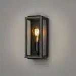 Black clear glass outdoor wall light gallery image