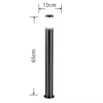 Black Outdoor Bollard Light 65CM