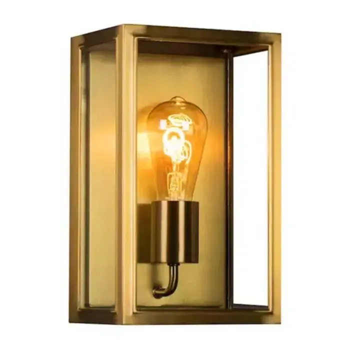 Brass Plated Outdoor Wall Light