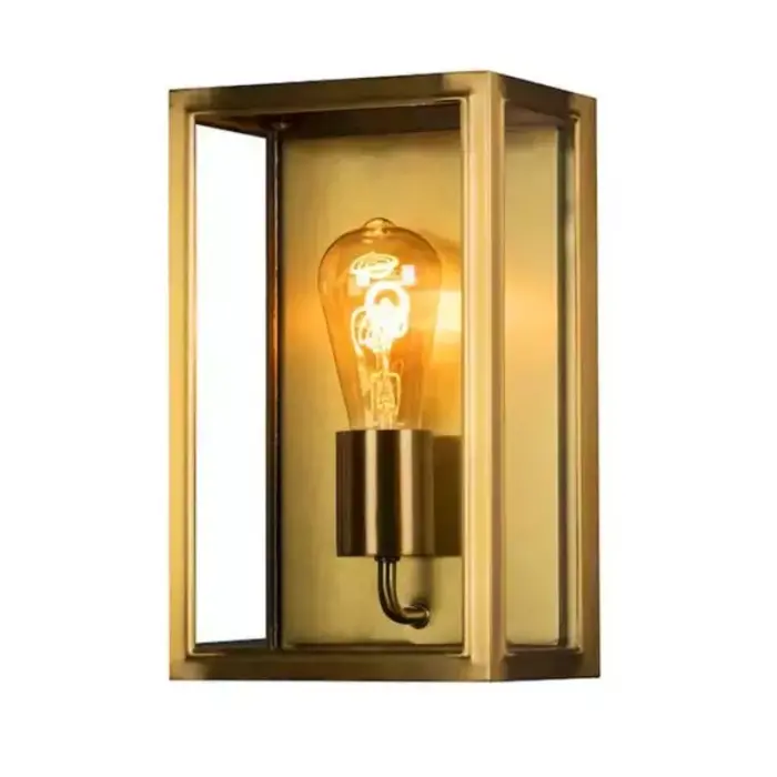 Brass Plated Outdoor Wall Light