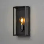 Clear Glass Box Outdoor Wall Light