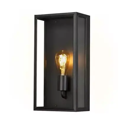 Clear Glass Box Outdoor Wall Light