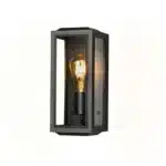 Black clear glass outdoor wall light product image