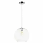 Clear Globe Glass Large Single Pendant Light