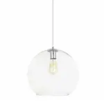 Clear Globe Glass Large Single Pendant Light