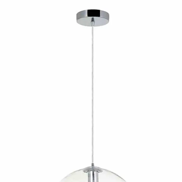 Clear Globe Glass Large Single Pendant Light