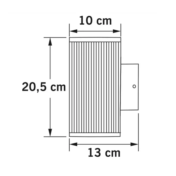 Grey Aluminium Outdoor Wall Light