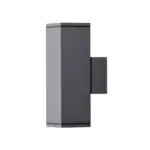 Grey Cuboid Frame Outdoor Wall Light