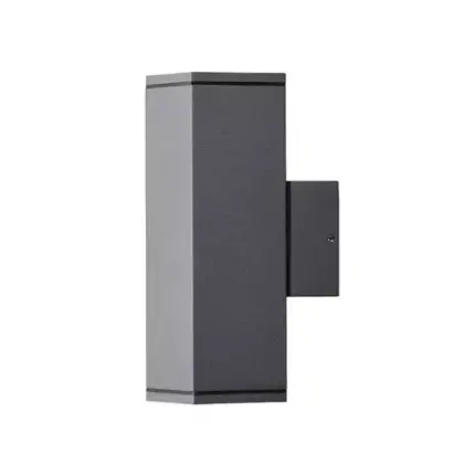 Grey Cuboid Frame Outdoor Wall Light